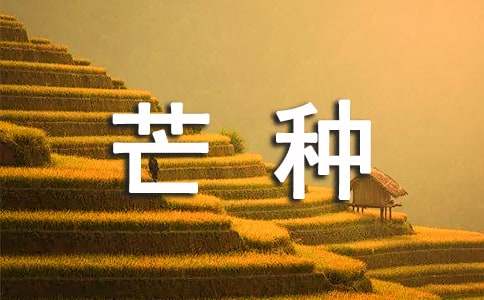芒种发朋友圈的句子